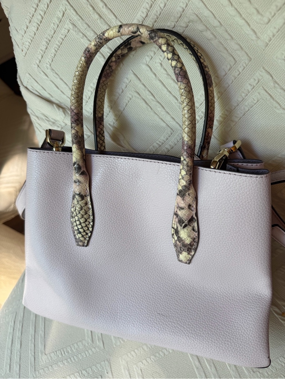 kate spade Lilac Satchel with Snake-Print Handles -Brand New - Picture 3 of 4